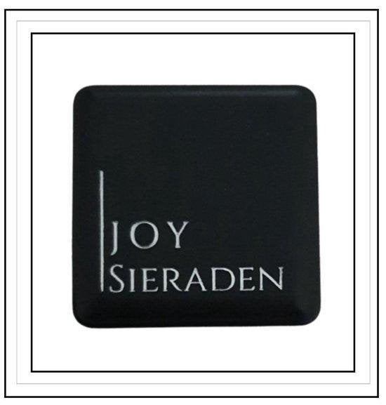 Joy|S - Zilveren Alpaca Lama oorbellen 8 x 12 mm wit