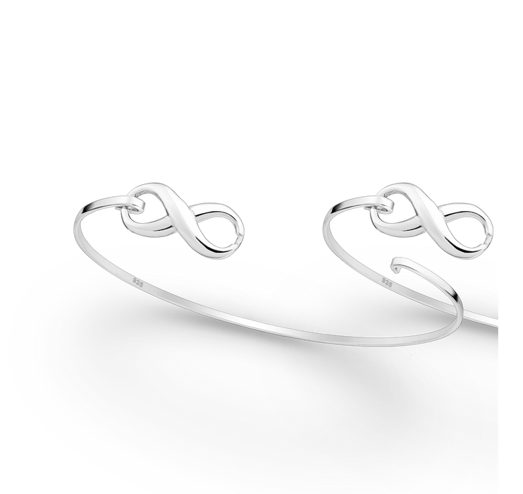 Joy|S - Zilveren armband - Infinity bangle