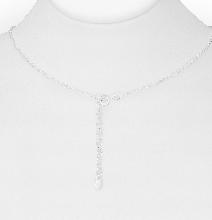 Joy|S - Zilveren ster bedel ketting - 7 sterren - karabijn sluiting - 41.25 cm + 3.75 cm extension