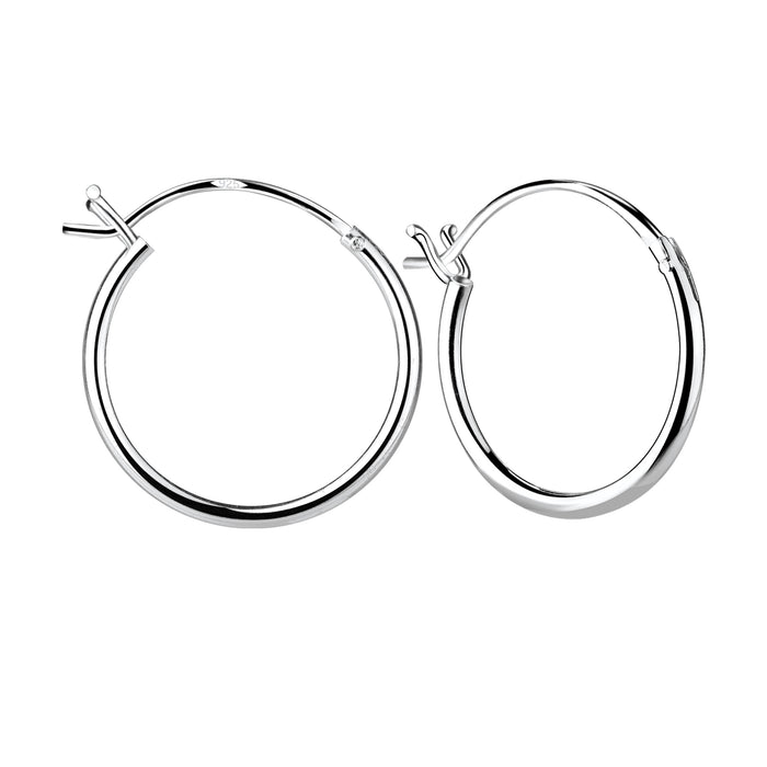 Joy|S - Zilveren oorringen 16 mm - Franse sluiting