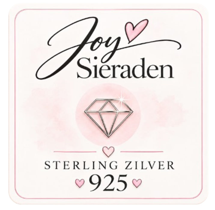 Joy|S - Zilveren paard hart oorbellen - 8 x 9 mm - goudplating