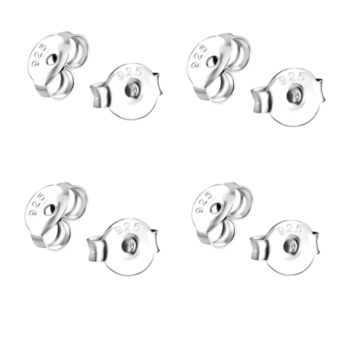 Joy|S - Zilveren vlinder sluiting voor oorbellen - 4 paar (8 stuks) - achterkantjes voor oorbellen - sterling zilver 925