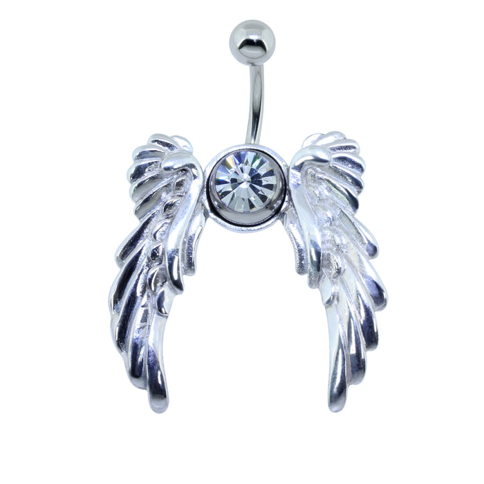 Joy|S - Navel piercing - Vleugels Sterling zilver 925 - staaf 316L Chirurgisch staal