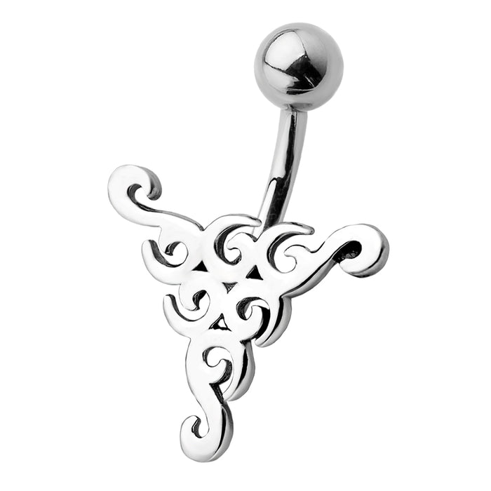 Joy|S - Navel piercing - Sterling zilver 925 Tribal fantasie - staaf 316L Chirurgisch staal