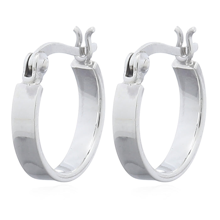Joy|S - Zilveren oorringen - Franse sluiting - 15 mm / 3 mm