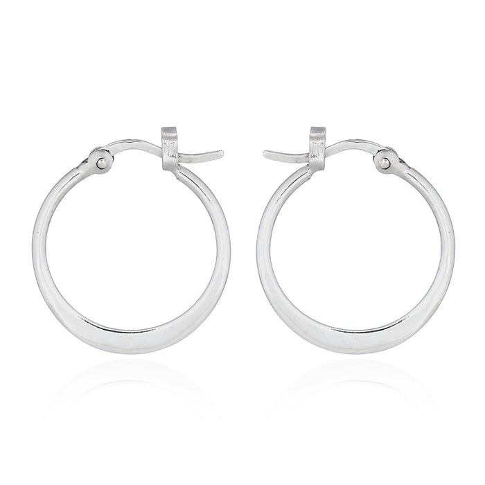 Joy|S - Zilveren massief classic oorringen 22 mm oorbellen - Franse sluiting