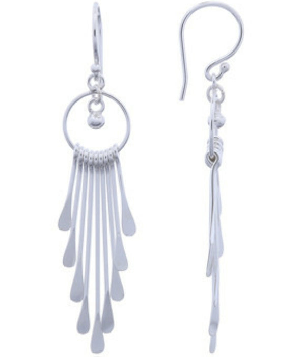 Joy|S - Zilveren fantasie oorbellen - chandeliers oorhangers - pl01