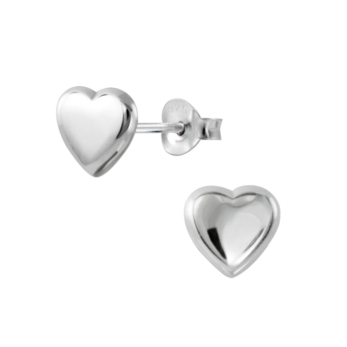 Joy|S - Zilveren hartje oorbellen - 7 mm