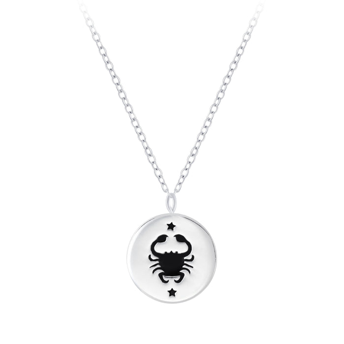 Joy|S - Zilveren sterrenbeeld Cancer Kreeft hanger met ketting